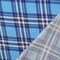 Blue-White Rayon Plaid Printed Challis Woven Fabric By the Yard